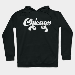 Chicago // Retro Vintage Faded Style Design Hoodie